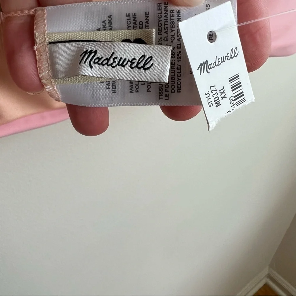 NWT Madewell Second Wave Spaghetti-Strap‎ Bandeau Bikini Top